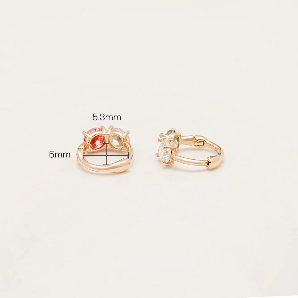 14K 18 Moissanite Dia Mini Two Way Hoop Earring - Image 14