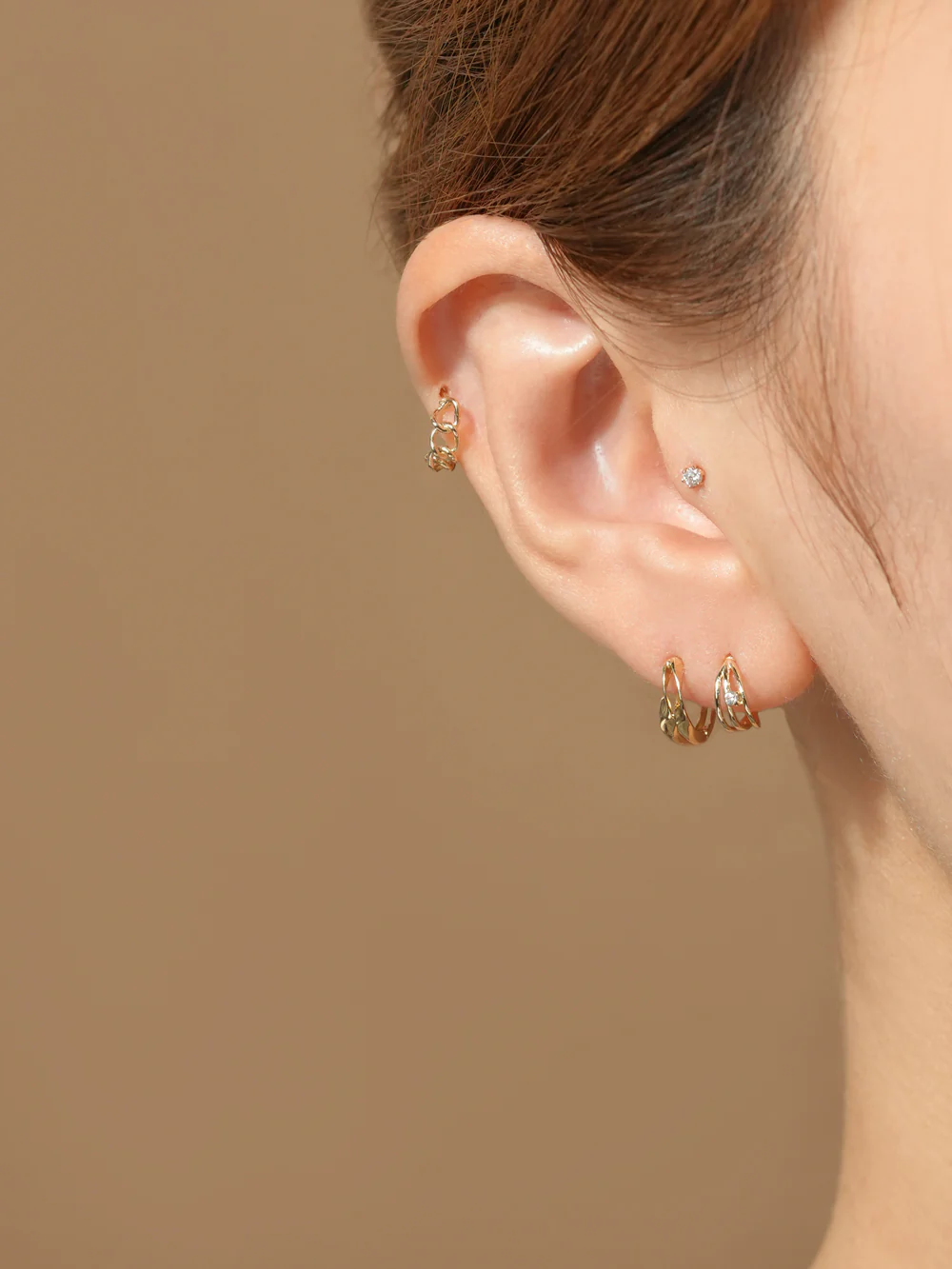 14K 18K Artic Cartilage Hoop Earring - Image 4
