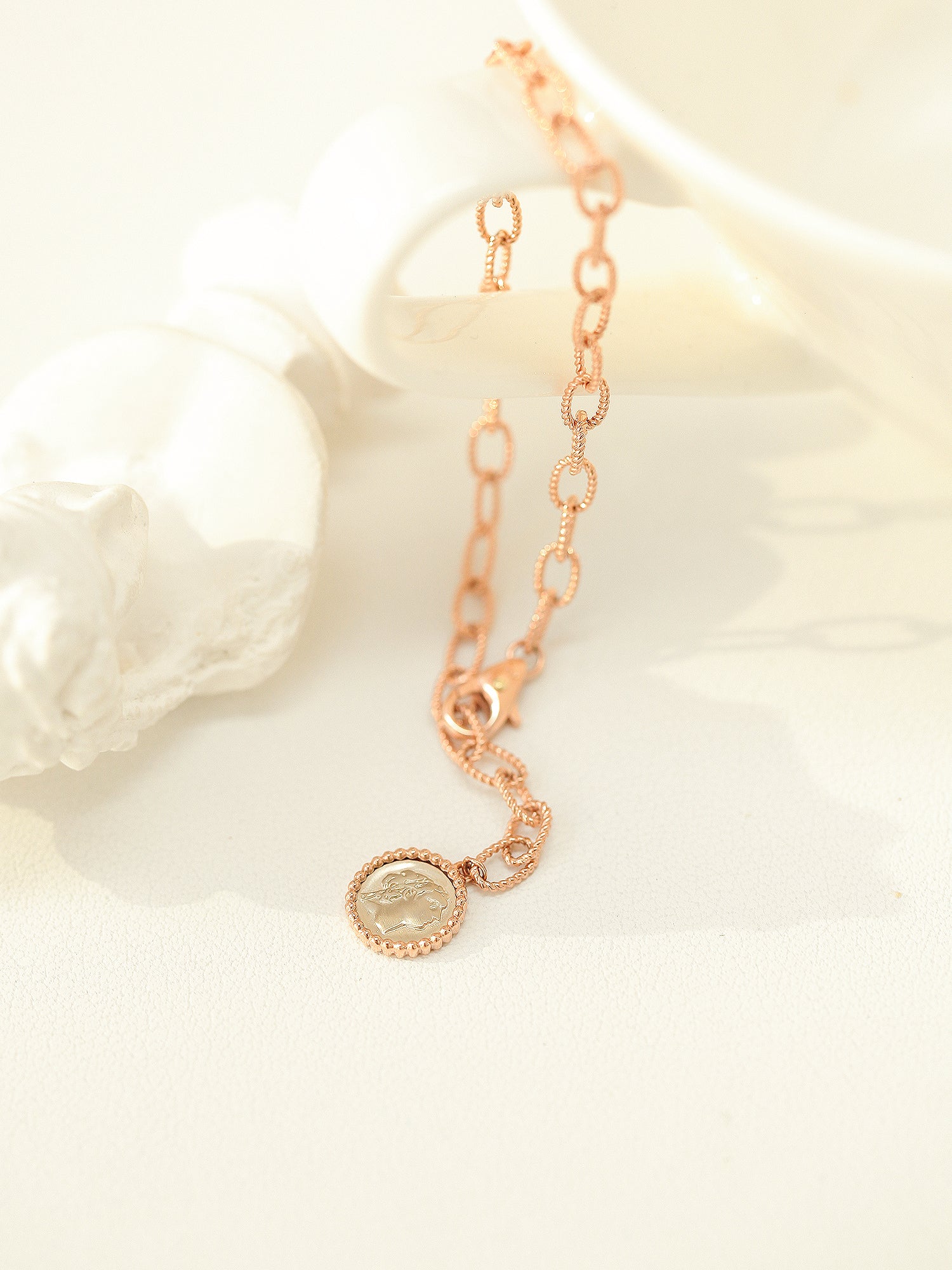 14K 18K Gold Athens Coin Bracelet - Image 4