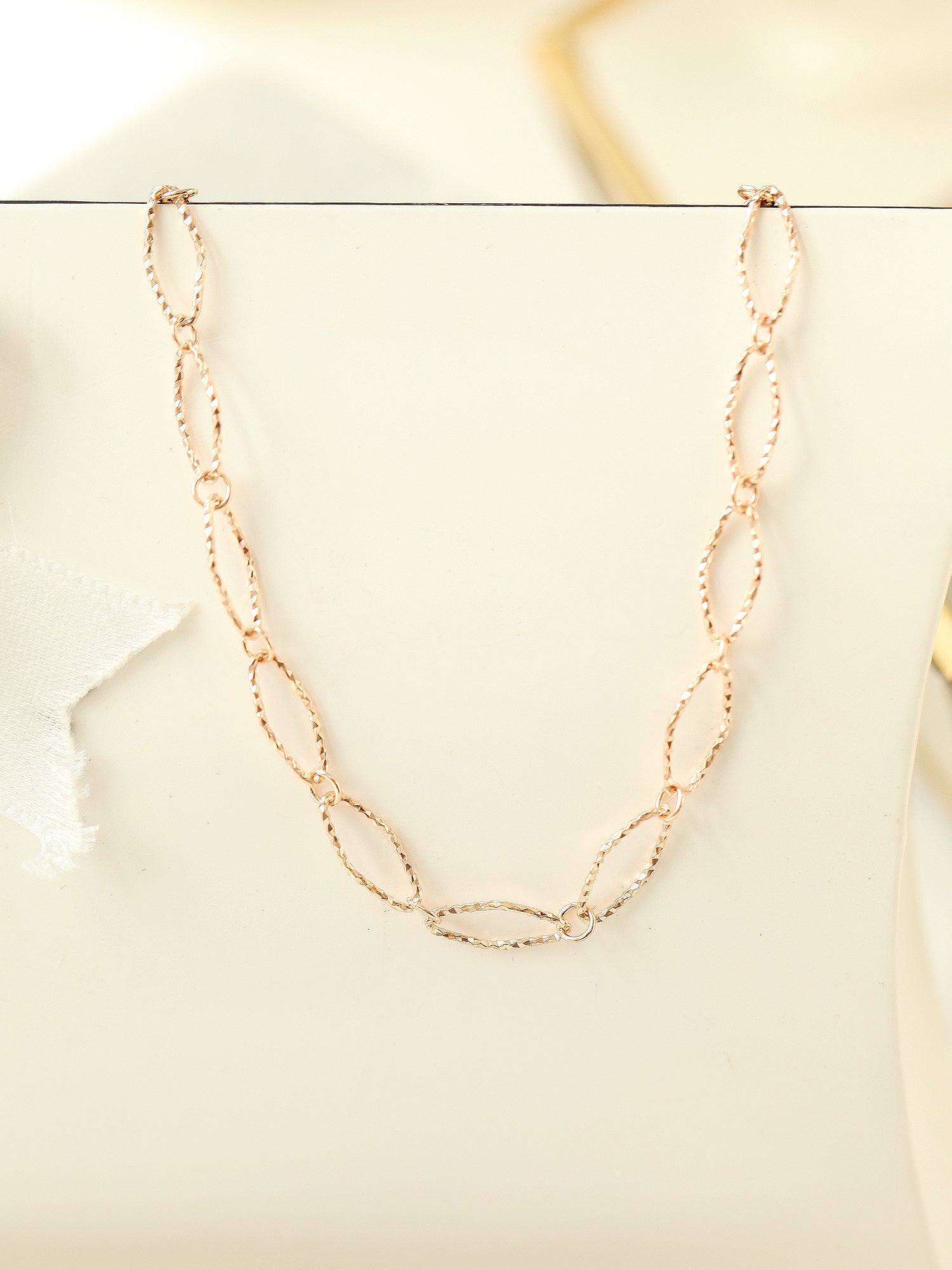 14K 18K Gold Cutting Twist Coin Chain Anklet - Image 4