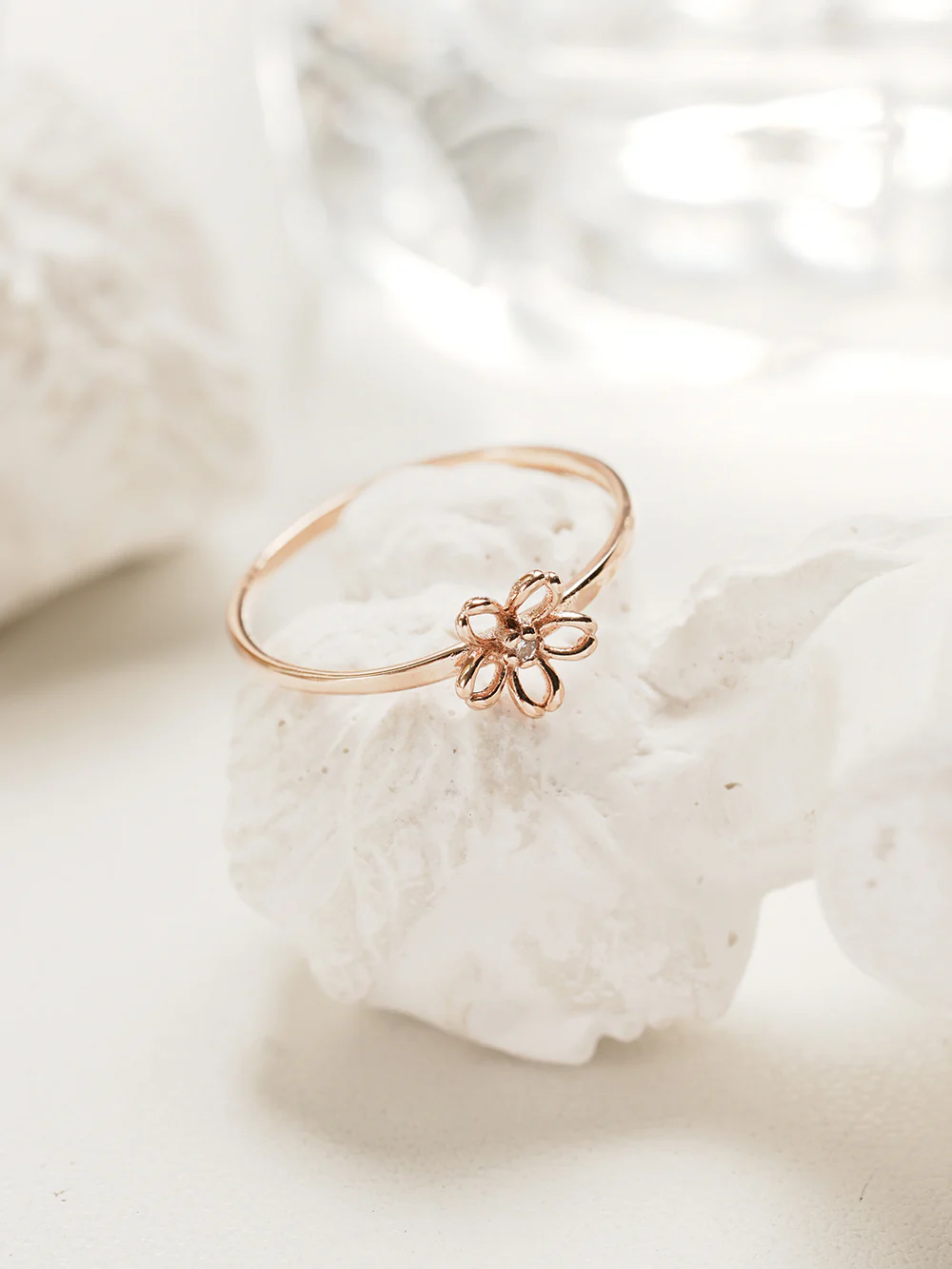 14K 18K Daisy Flower Layered Ring - Image 11