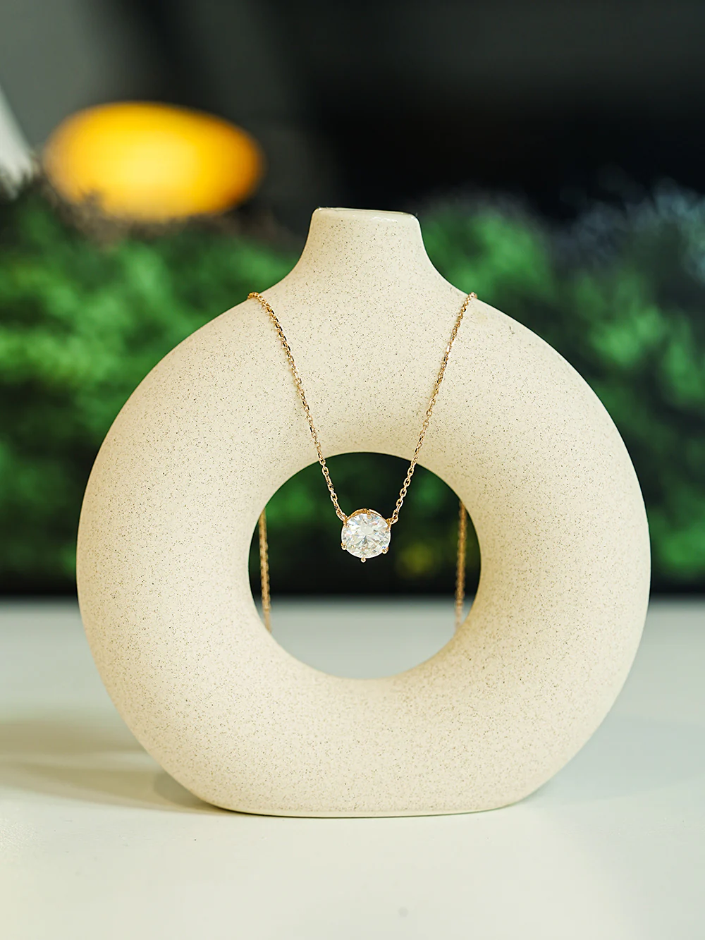 14K Gold 2 Carats Moissanite Dia Six Prong Pendant and Necklace - Image 19