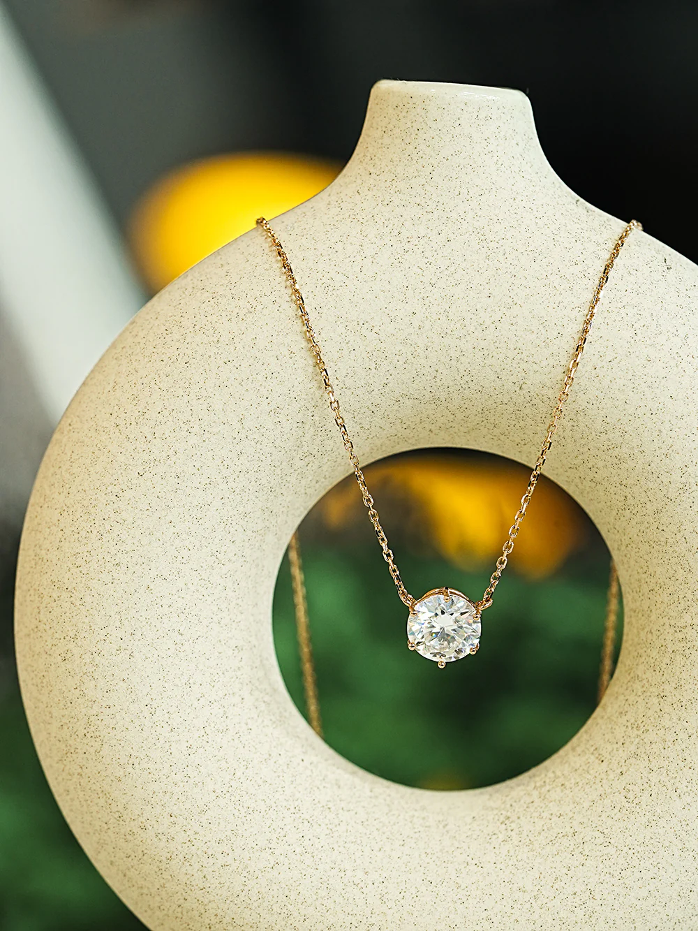 14K Gold 2 Carats Moissanite Dia Six Prong Pendant and Necklace - Image 20
