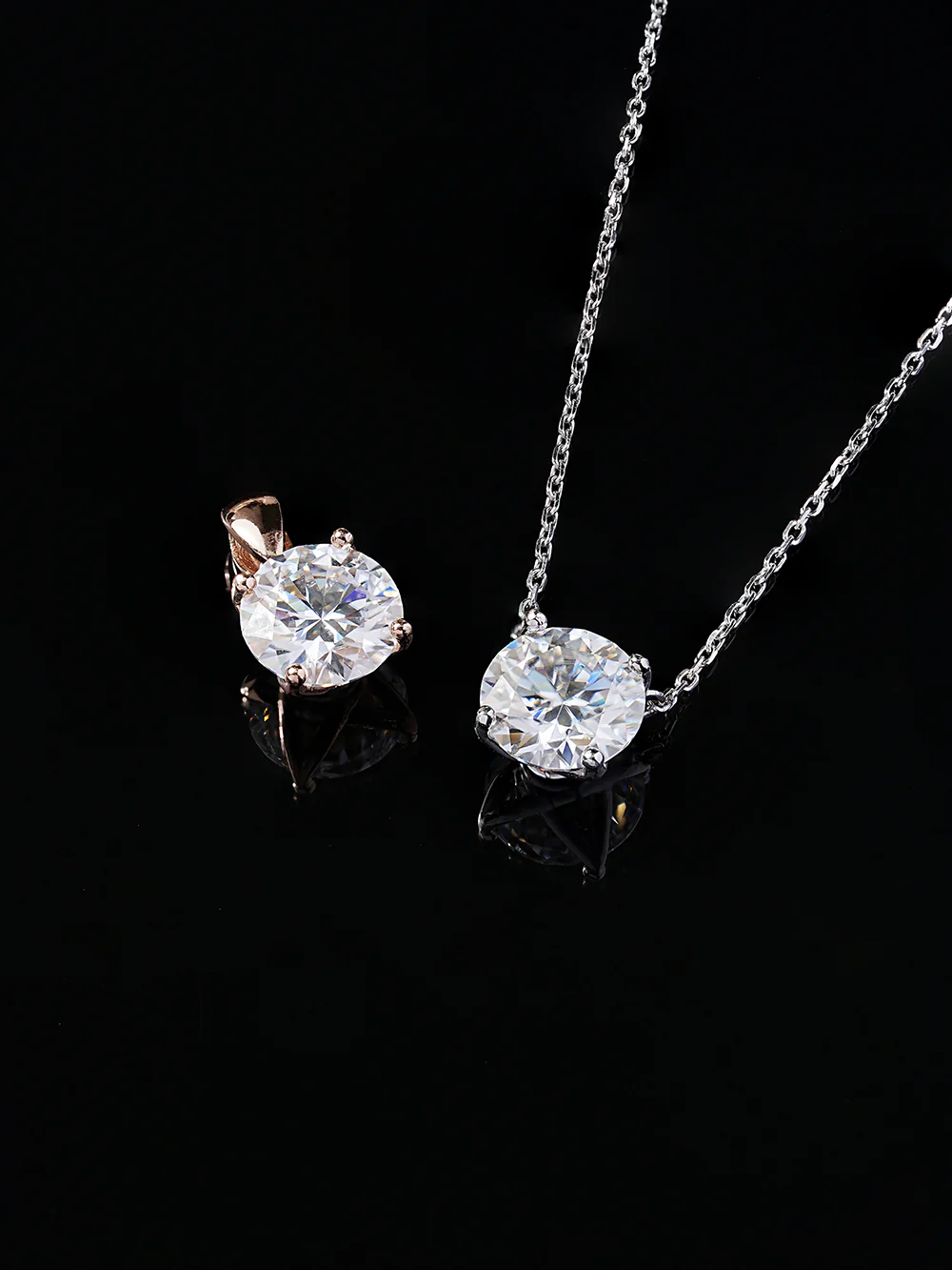 14K 18K Gold 2 Karat Moissanite Necklace