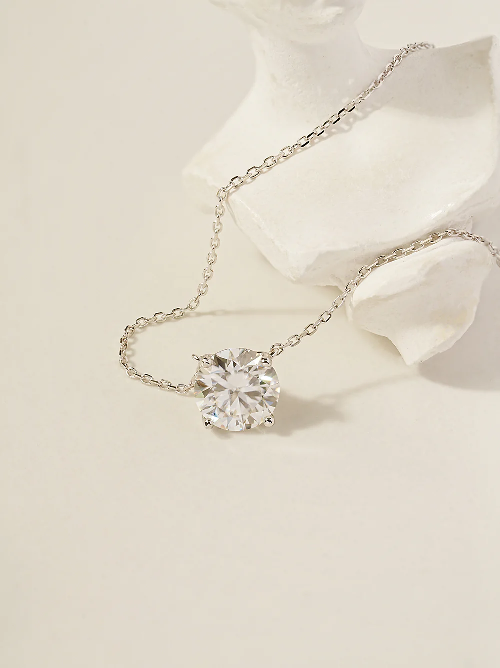 14K 18K Gold 2 Karat Moissanite Necklace - Image 10