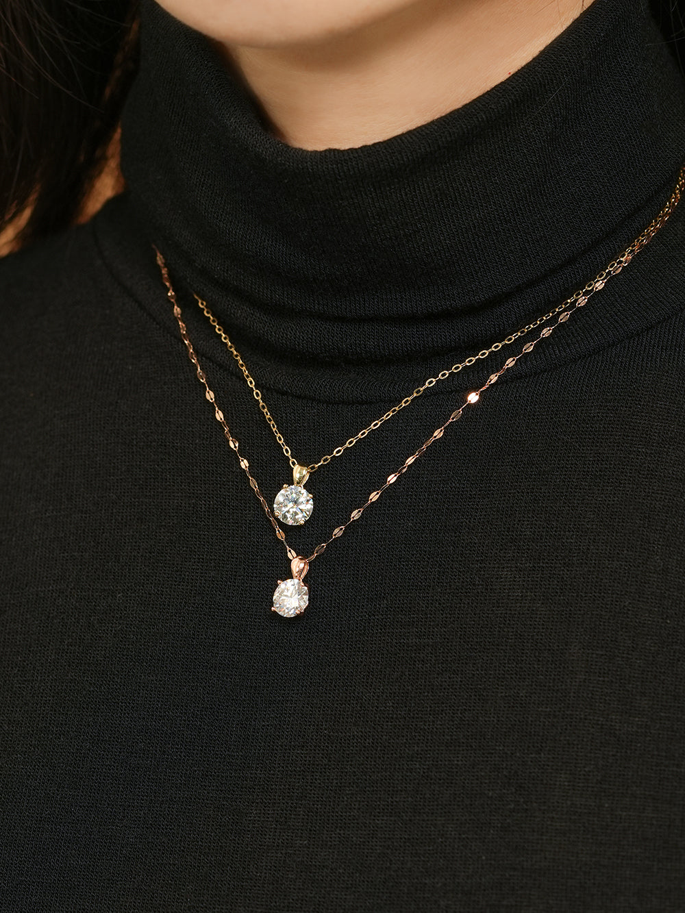 14K 18K Gold 2 Karat Moissanite Necklace - Image 13