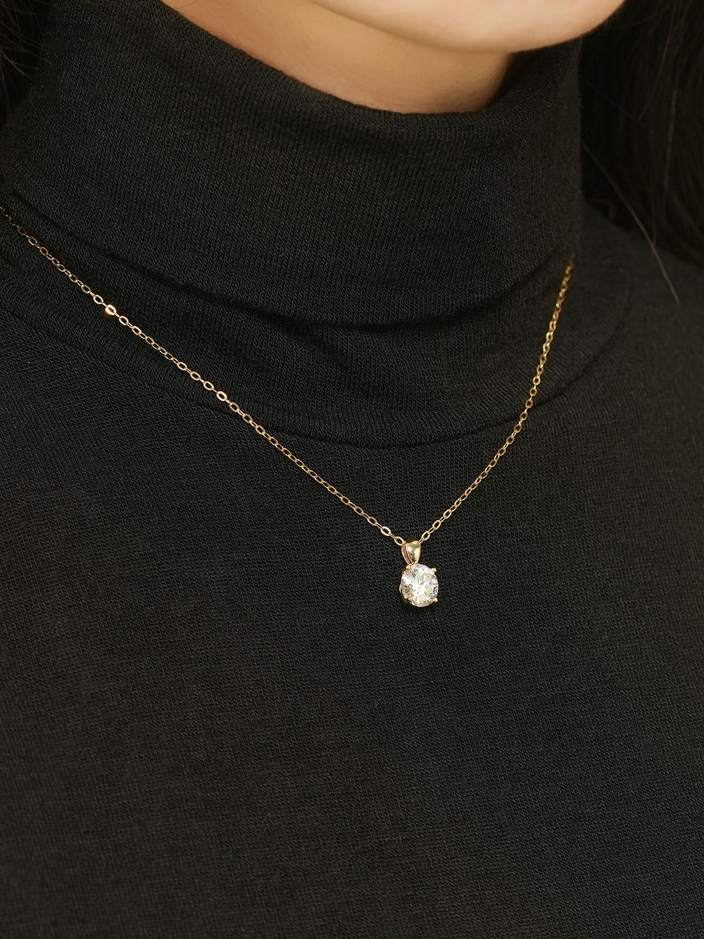14K 18K Gold 2 Karat Moissanite Necklace - Image 14