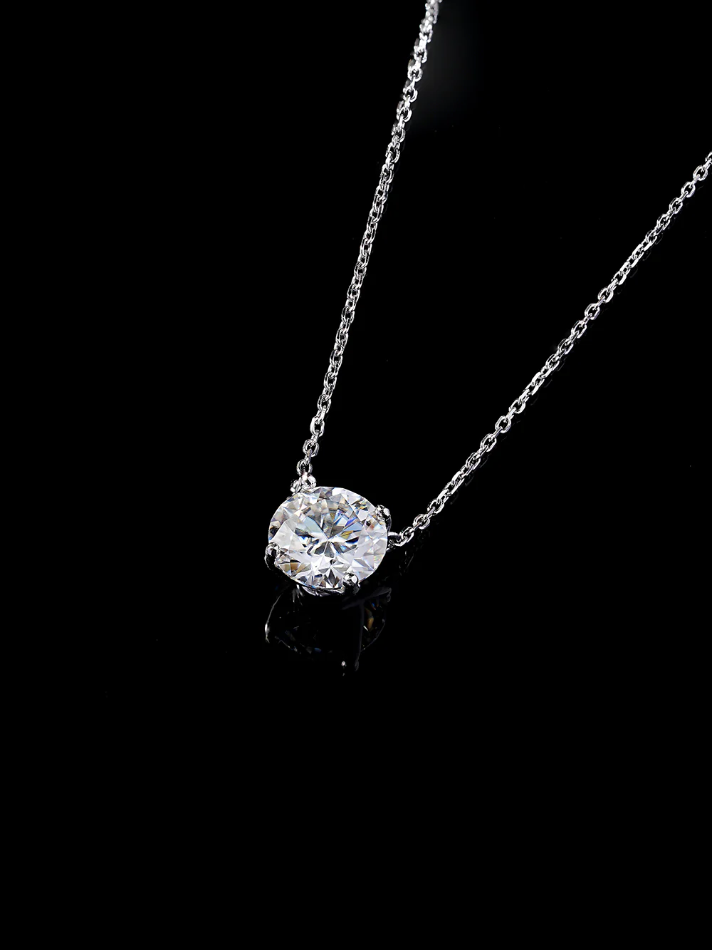 14K 18K Gold 2 Karat Moissanite Necklace - Image 16