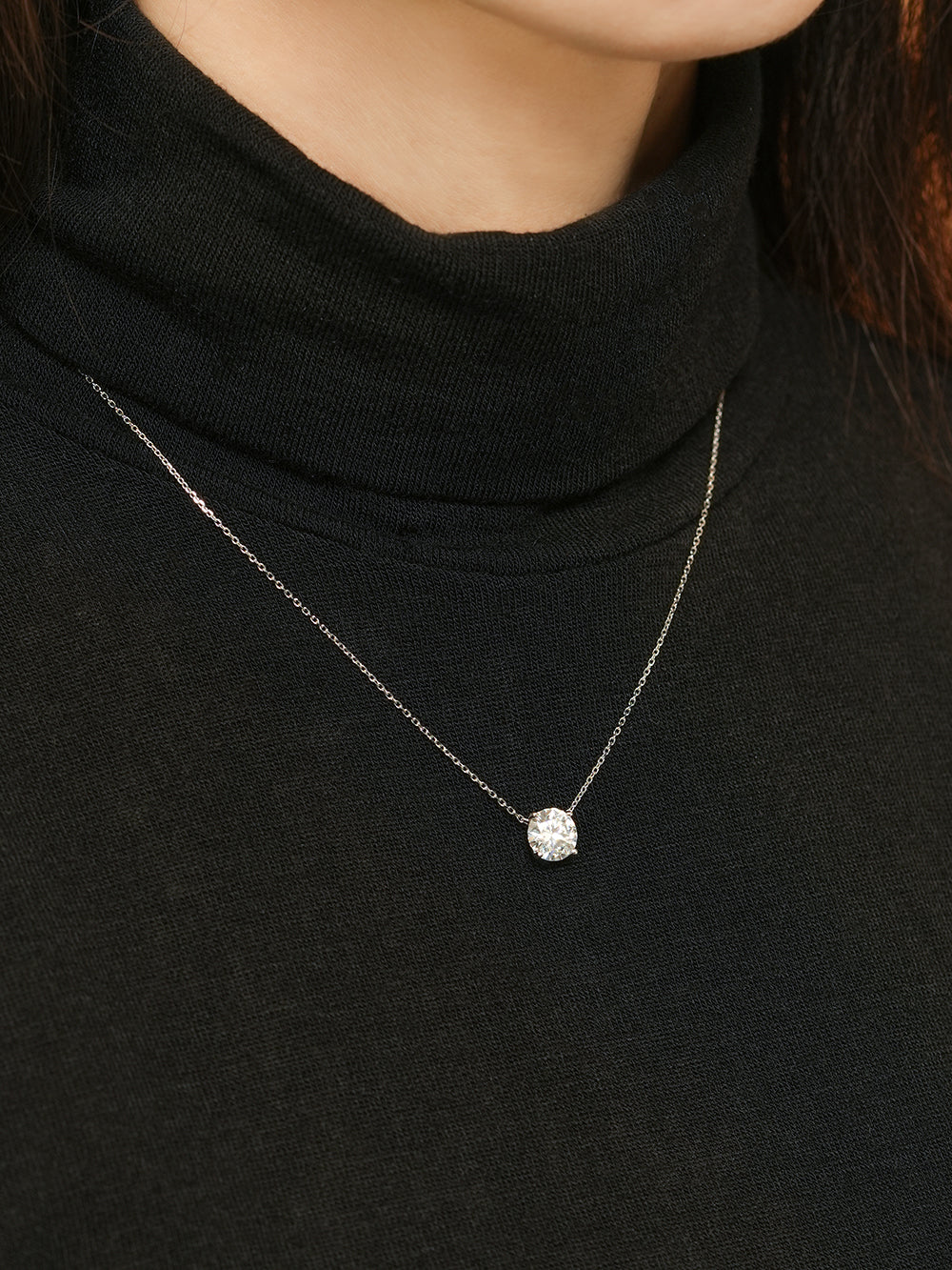 14K 18K Gold 2 Karat Moissanite Necklace - Image 3