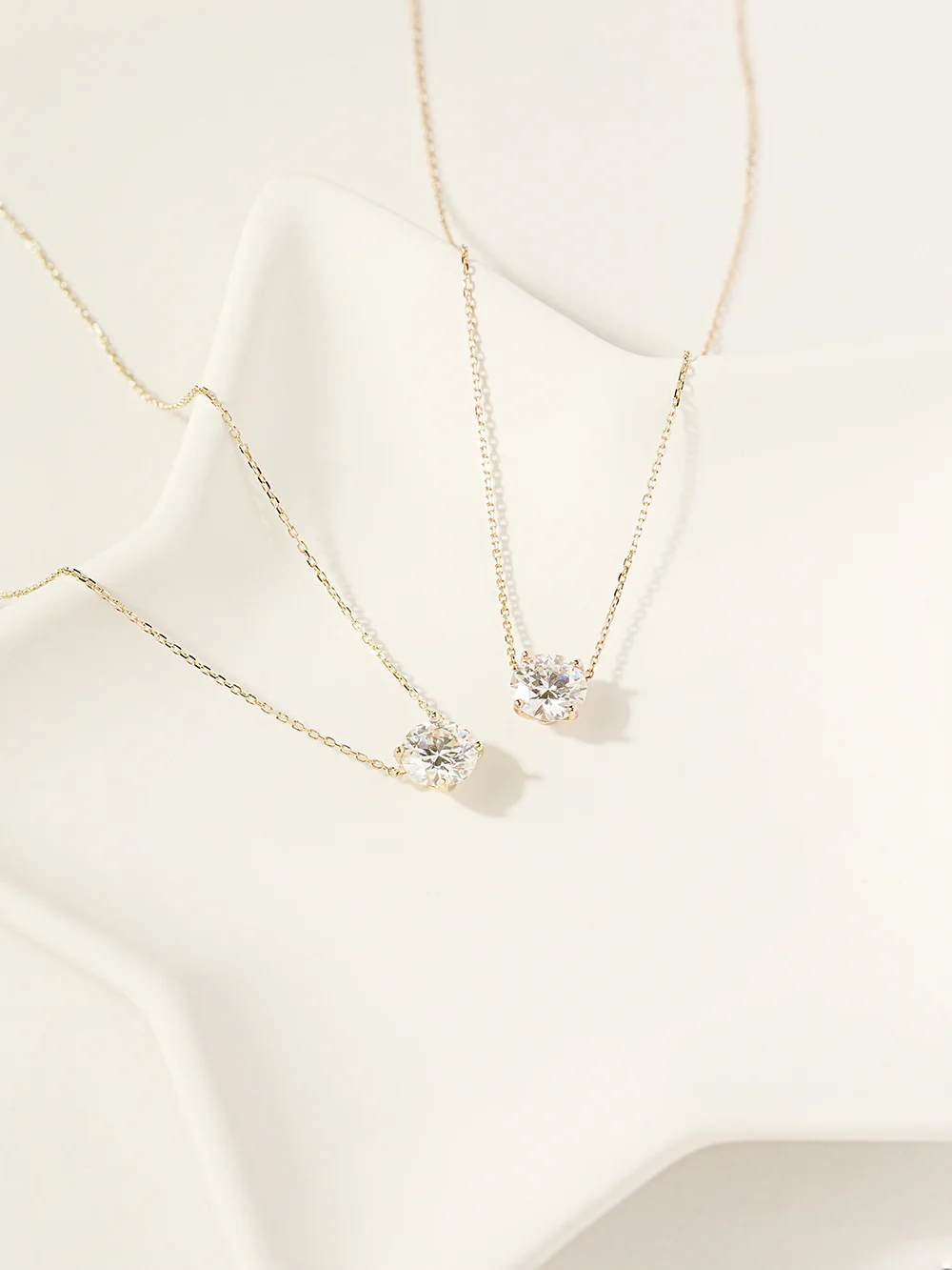 14K 18K Gold 2 Karat Moissanite Necklace - Image 8