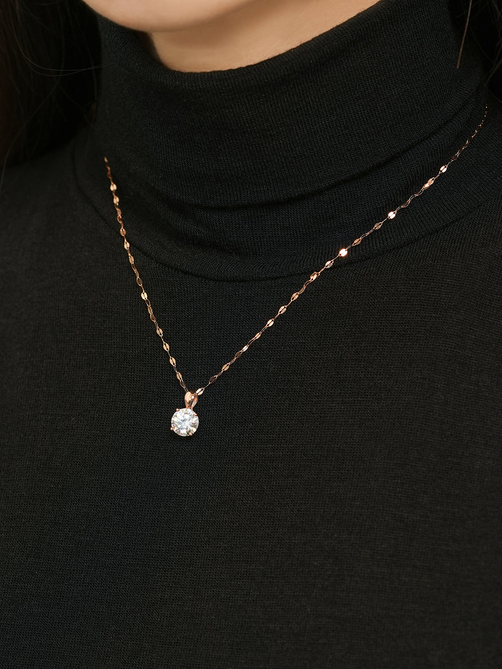 14K 18K Gold 2 Karat Moissanite Necklace - Image 9