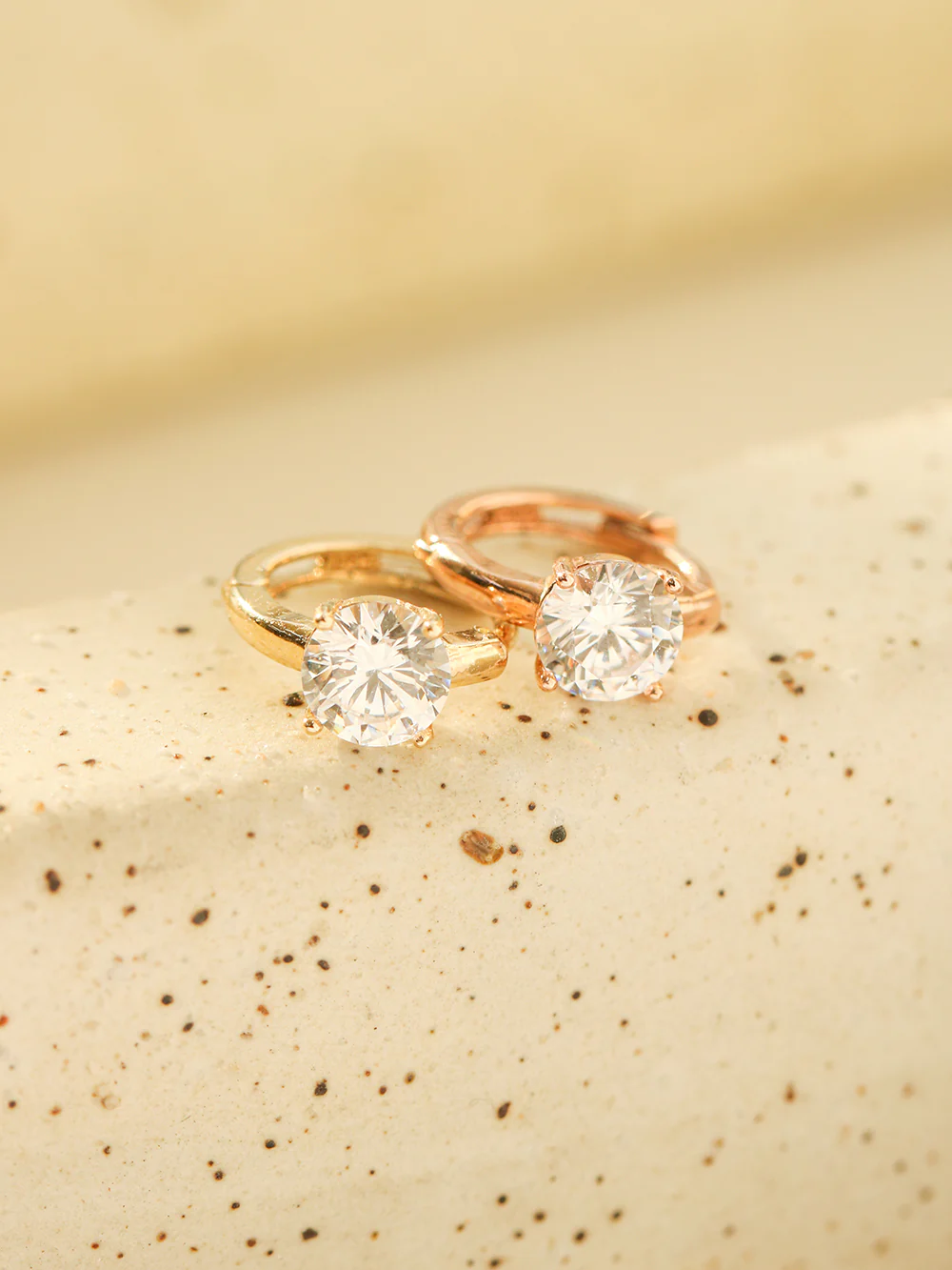 14K 18K Gold Big Cubic Cartilage Hoop Earring - Image 8