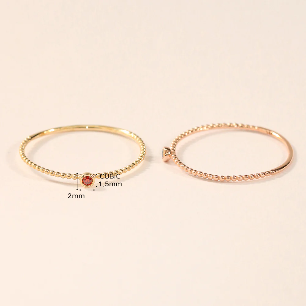 14K 18K Gold Bubble Ball Cubic Layered Ring - Image 27