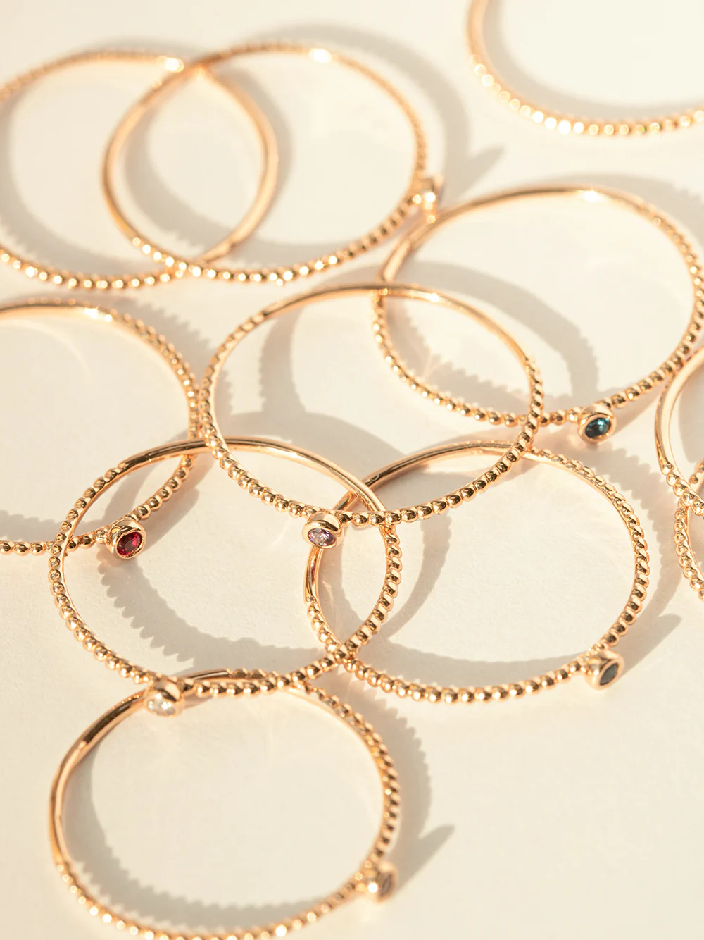 14K 18K Gold Bubble Ball Cubic Layered Ring - Image 5
