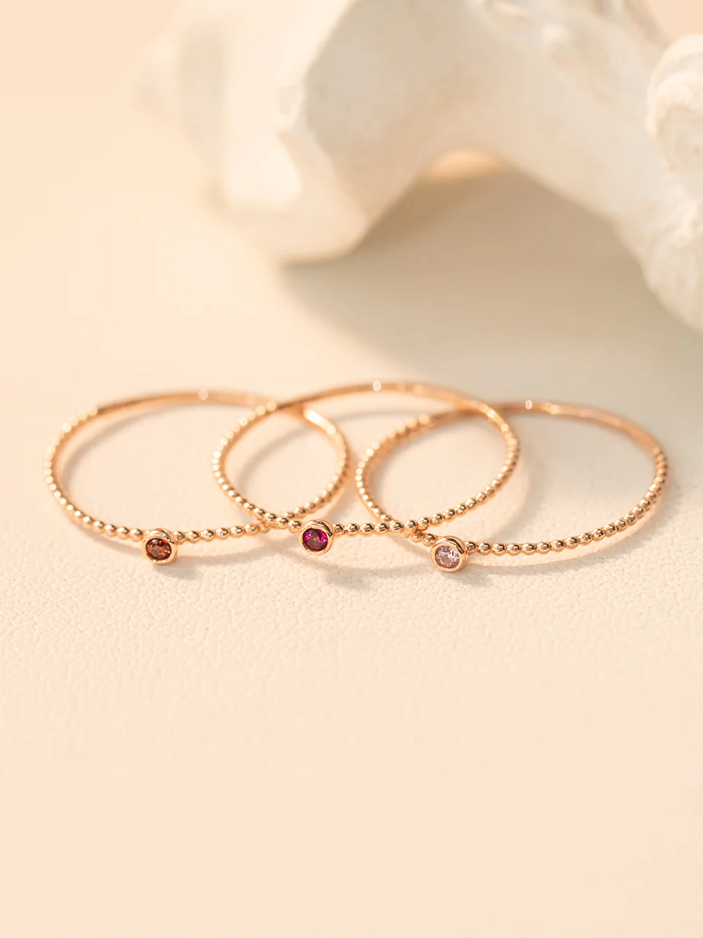 14K 18K Gold Bubble Ball Cubic Layered Ring - Image 7