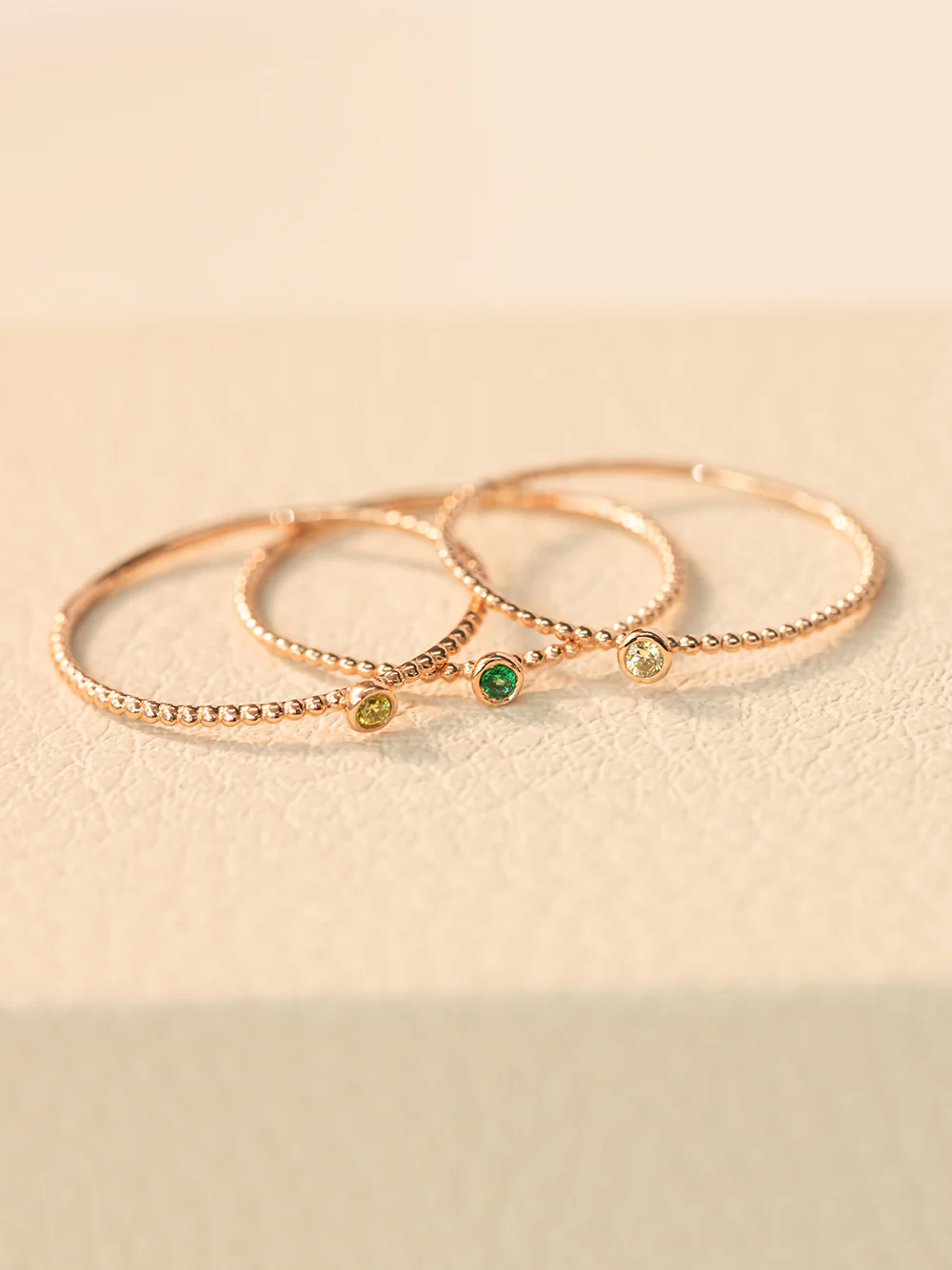 14K 18K Gold Bubble Ball Cubic Layered Ring - Image 9