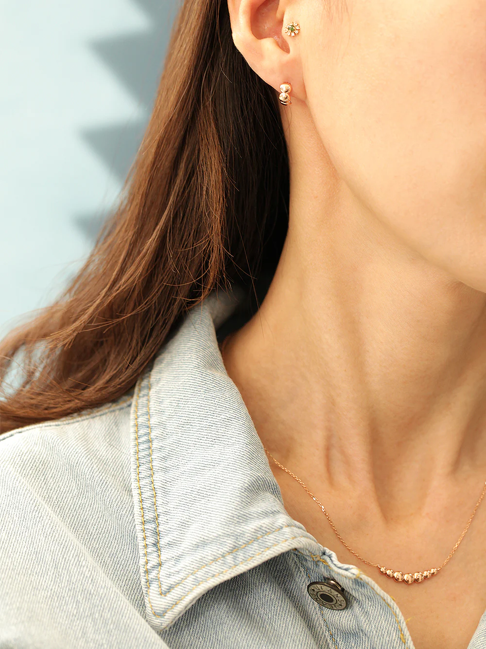 14K 18K Gold Bubble Ball Cutting Necklace - Image 2