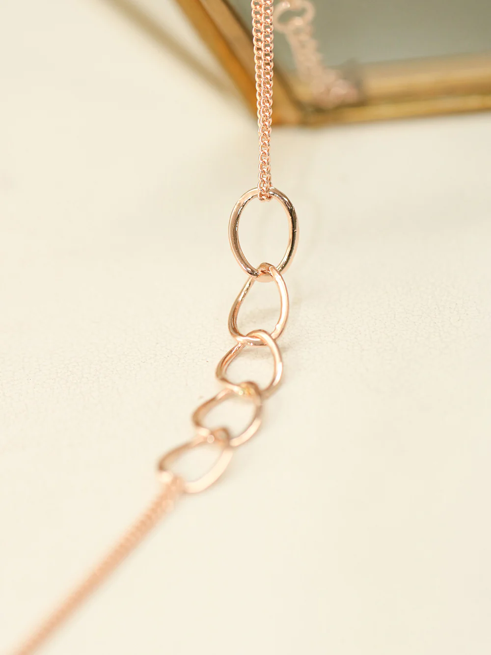 14K 18K Gold Circle Linked Two lines Layered Bracelet - Image 7