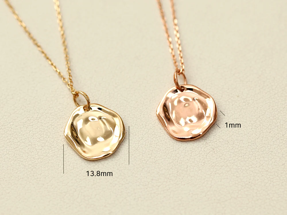 14K 18K Gold Coin Necklace - Image 10
