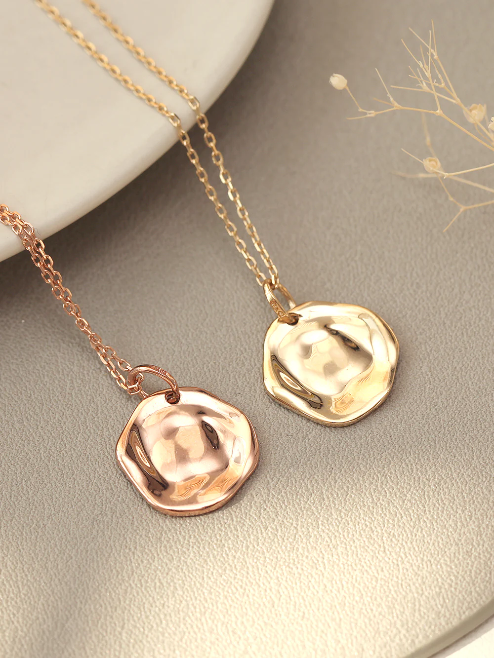 14K 18K Gold Coin Necklace - Image 8