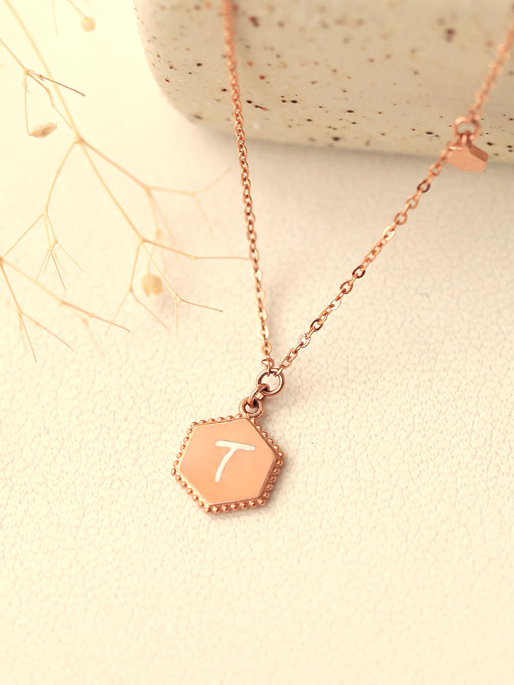 14K 18K Gold Color Initial Necklace - Image 2