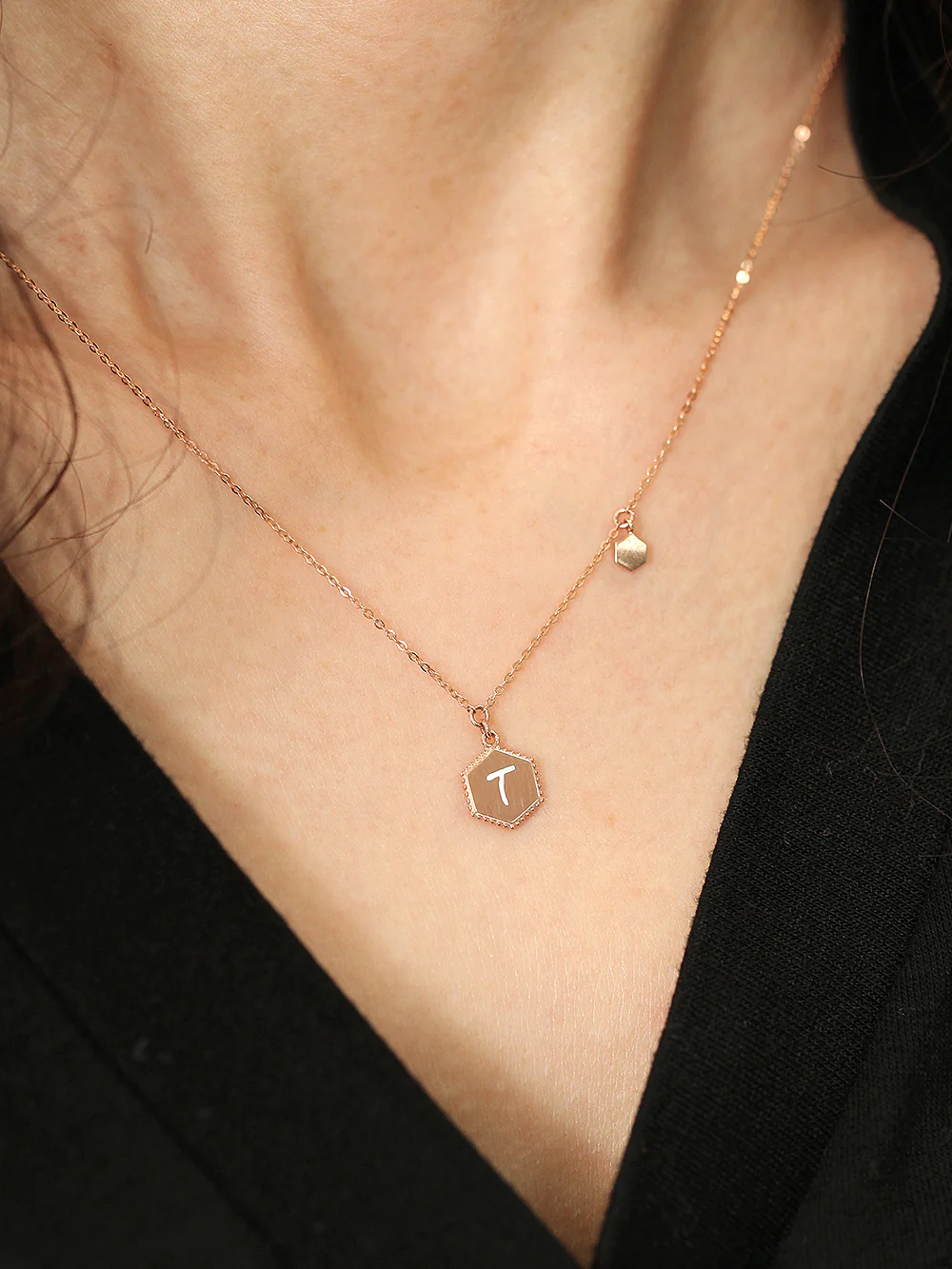 14K 18K Gold Color Initial Necklace - Image 8