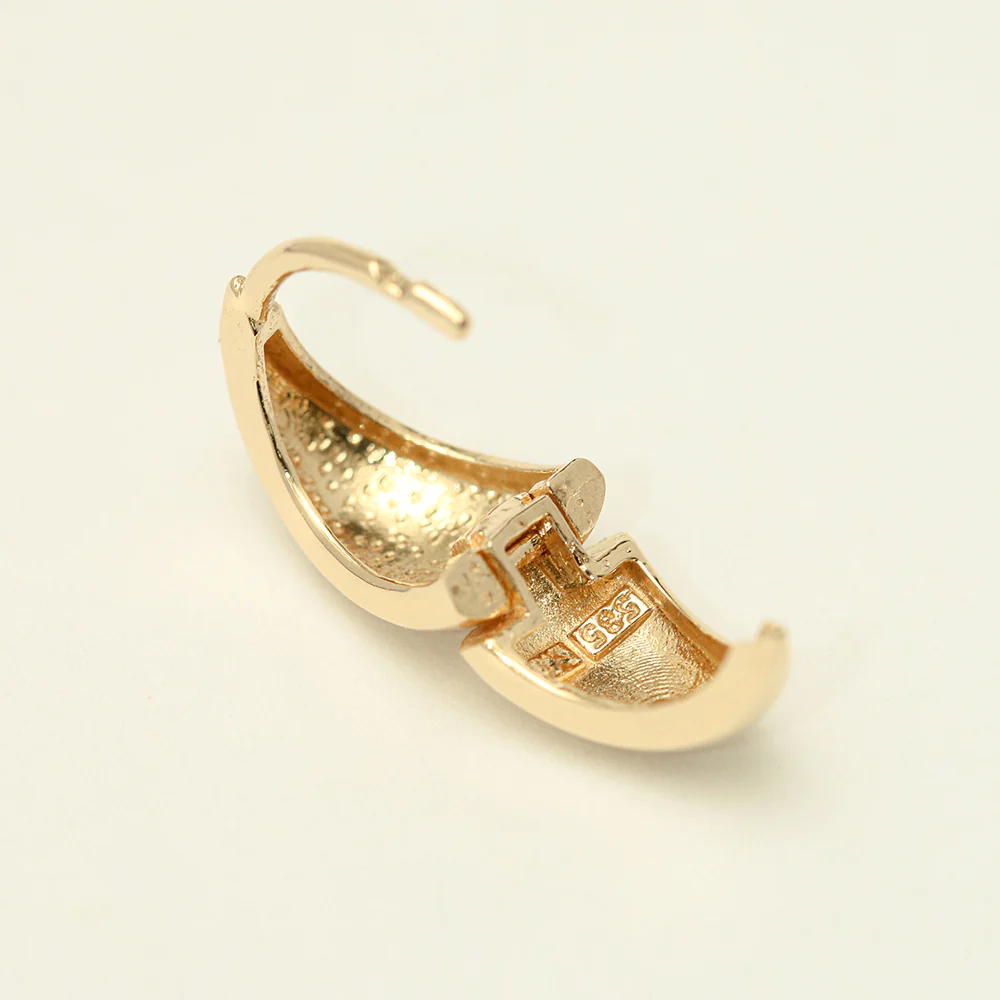 14K 18K Gold Concave Bowl Cartilage Hoop Earring - Image 12