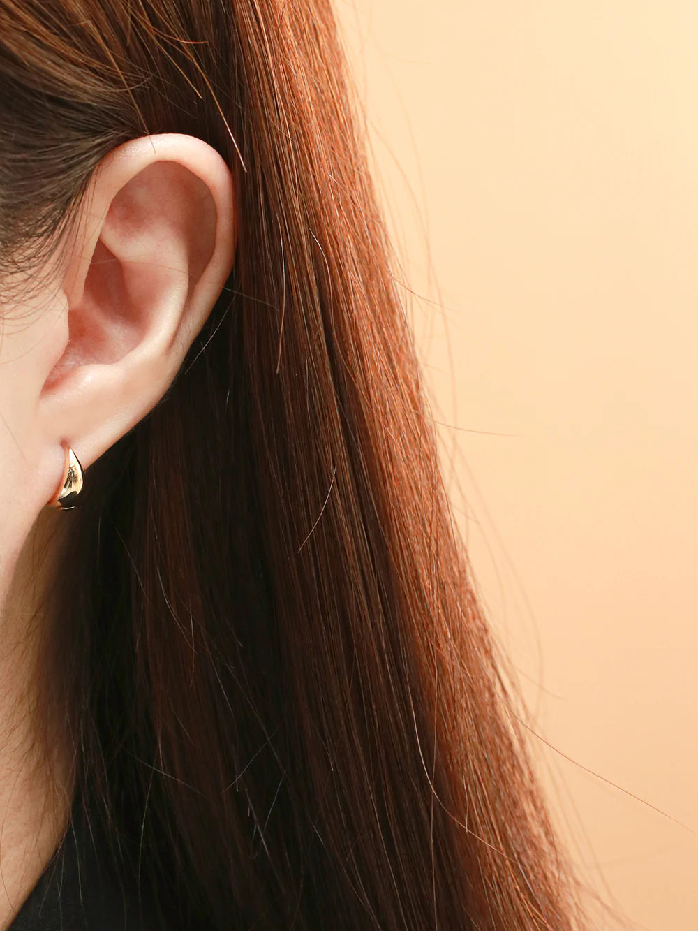 14K 18K Gold Concave Bowl Cartilage Hoop Earring - Image 4