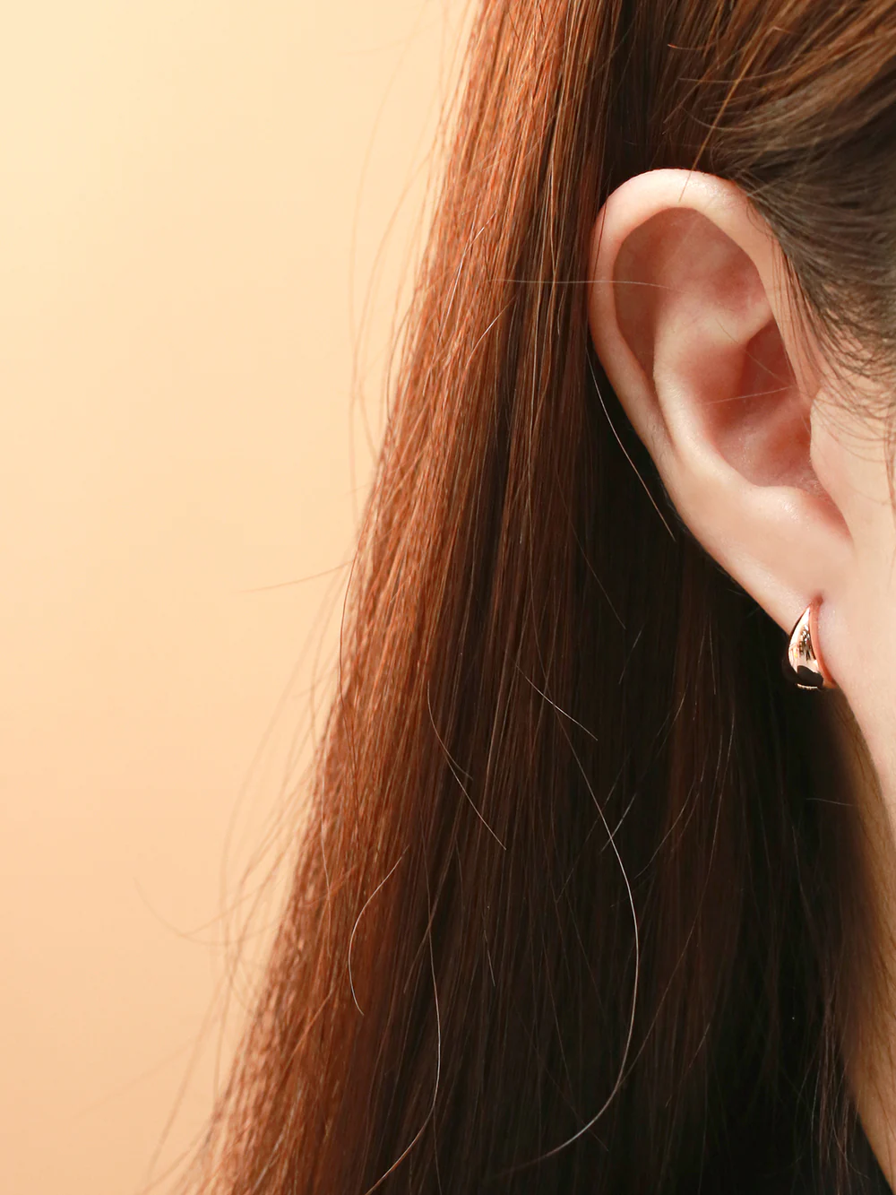14K 18K Gold Concave Bowl Cartilage Hoop Earring - Image 8