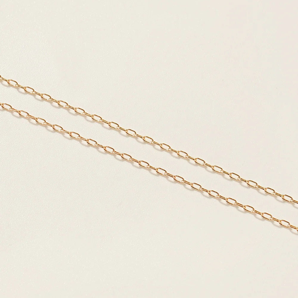 14K 18K Gold Crystal Lock Necklace - Image 11