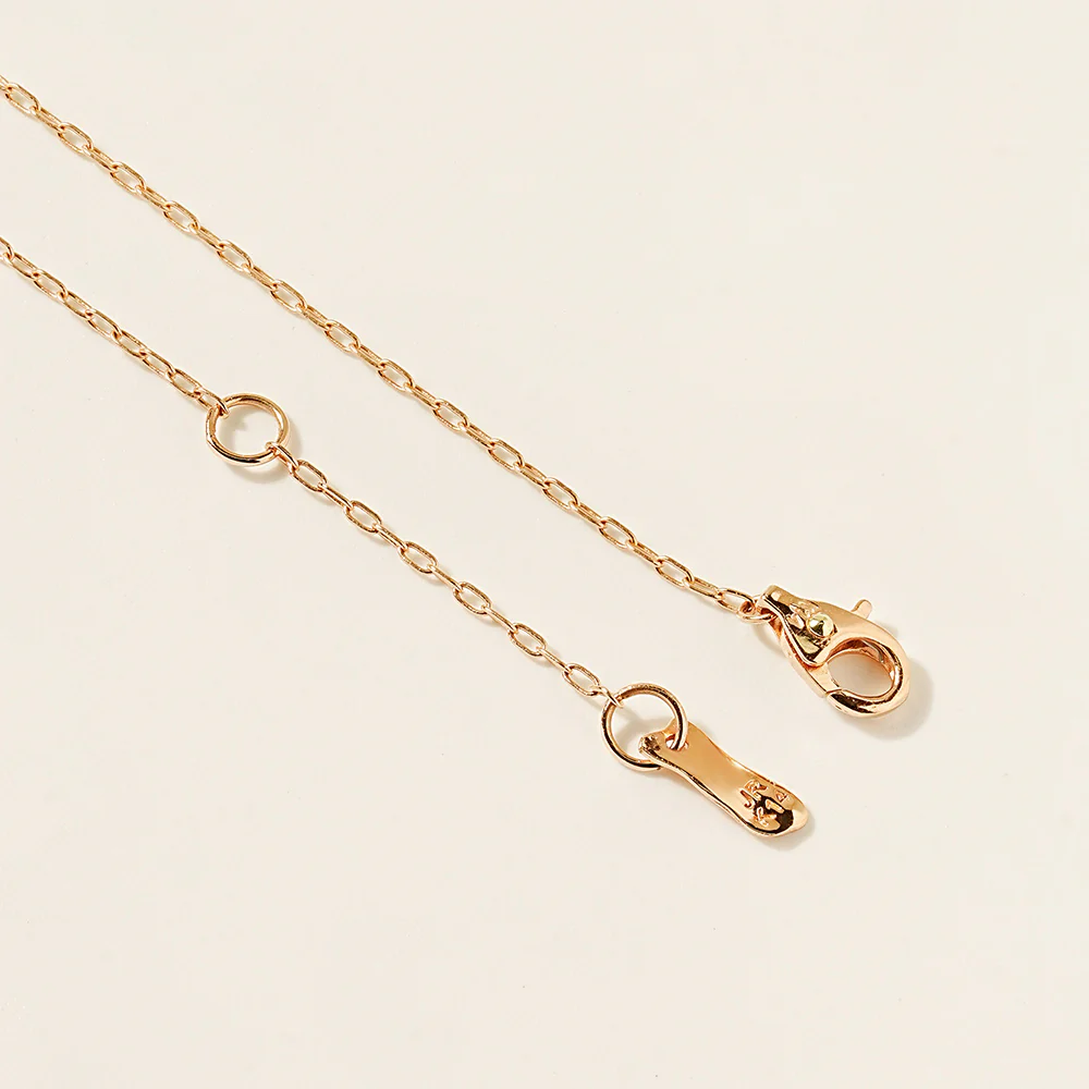 14K 18K Gold Crystal Lock Necklace - Image 12