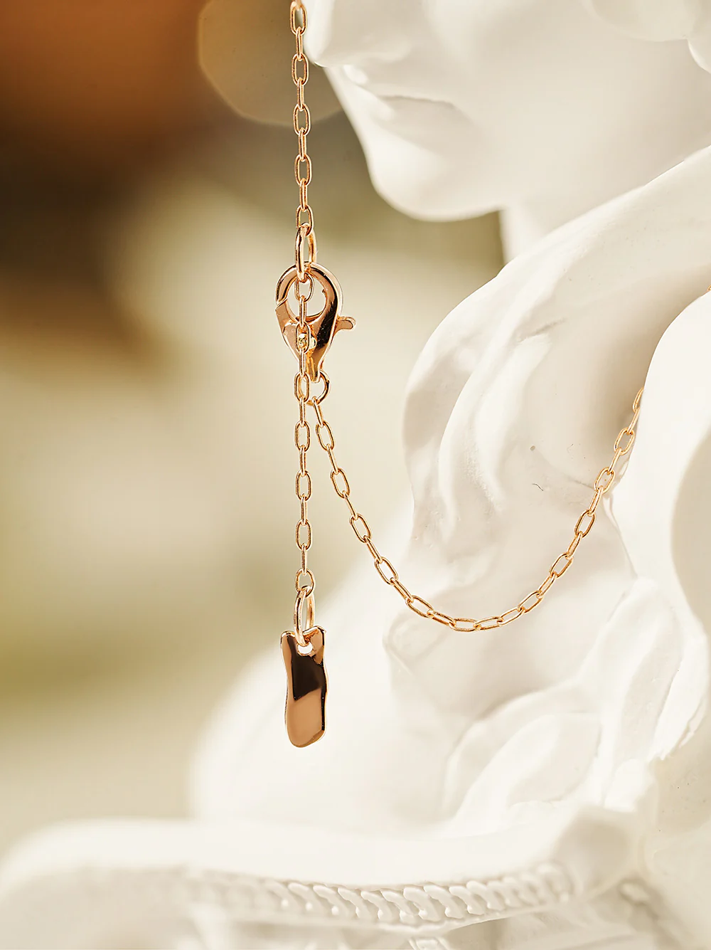 14K 18K Gold Crystal Lock Necklace - Image 9