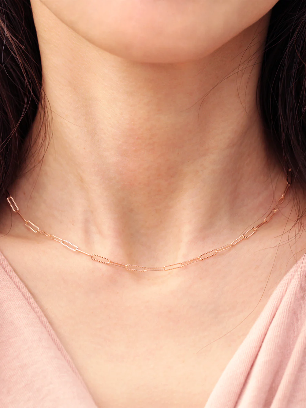 14K 18K Gold Cutting Chain Necklace - Image 7