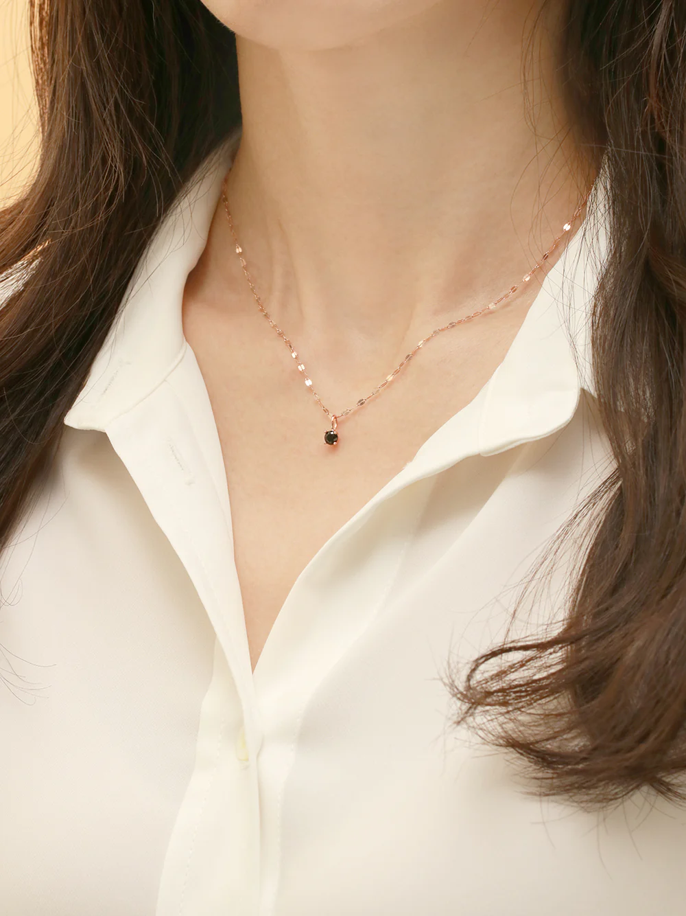 14K 18K Gold Daily Round Cubic Necklace Pendant - Image 12