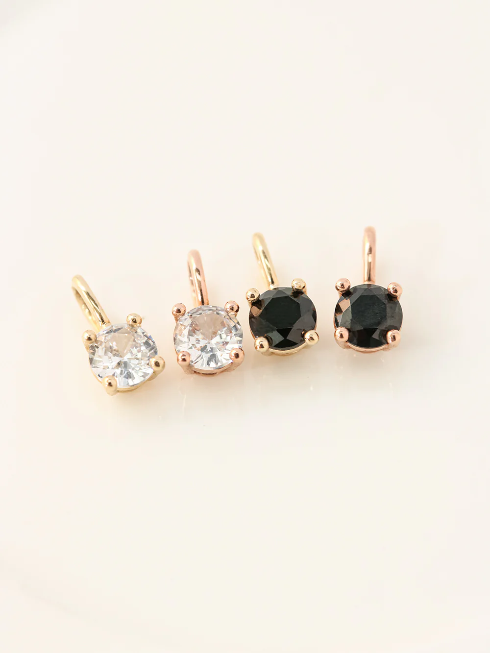 14K 18K Gold Daily Round Cubic Necklace Pendant - Image 5