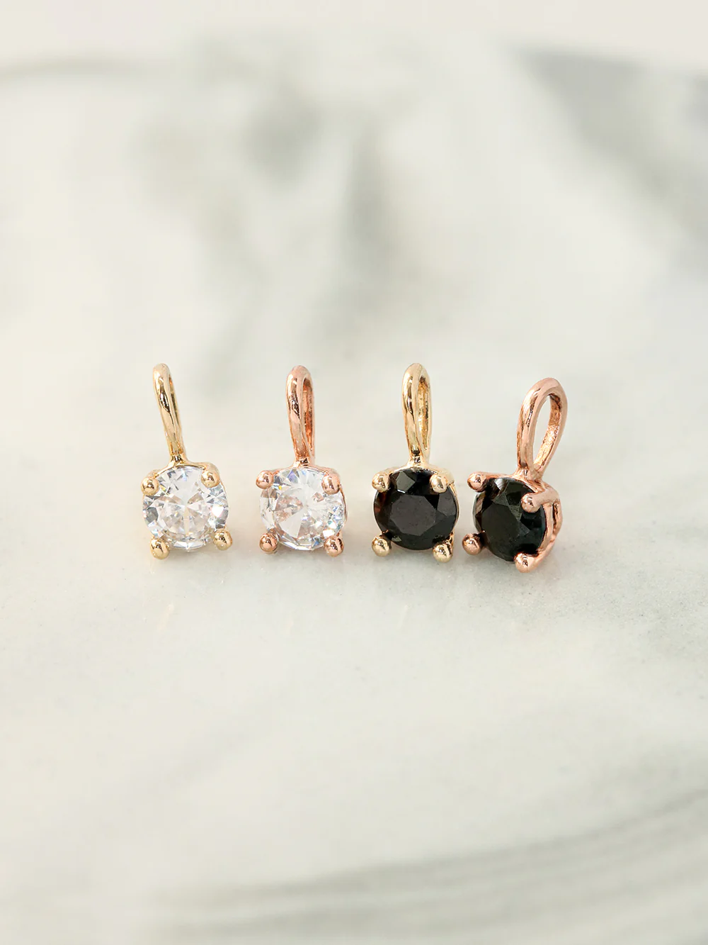 14K 18K Gold Daily Round Cubic Necklace Pendant - Image 7