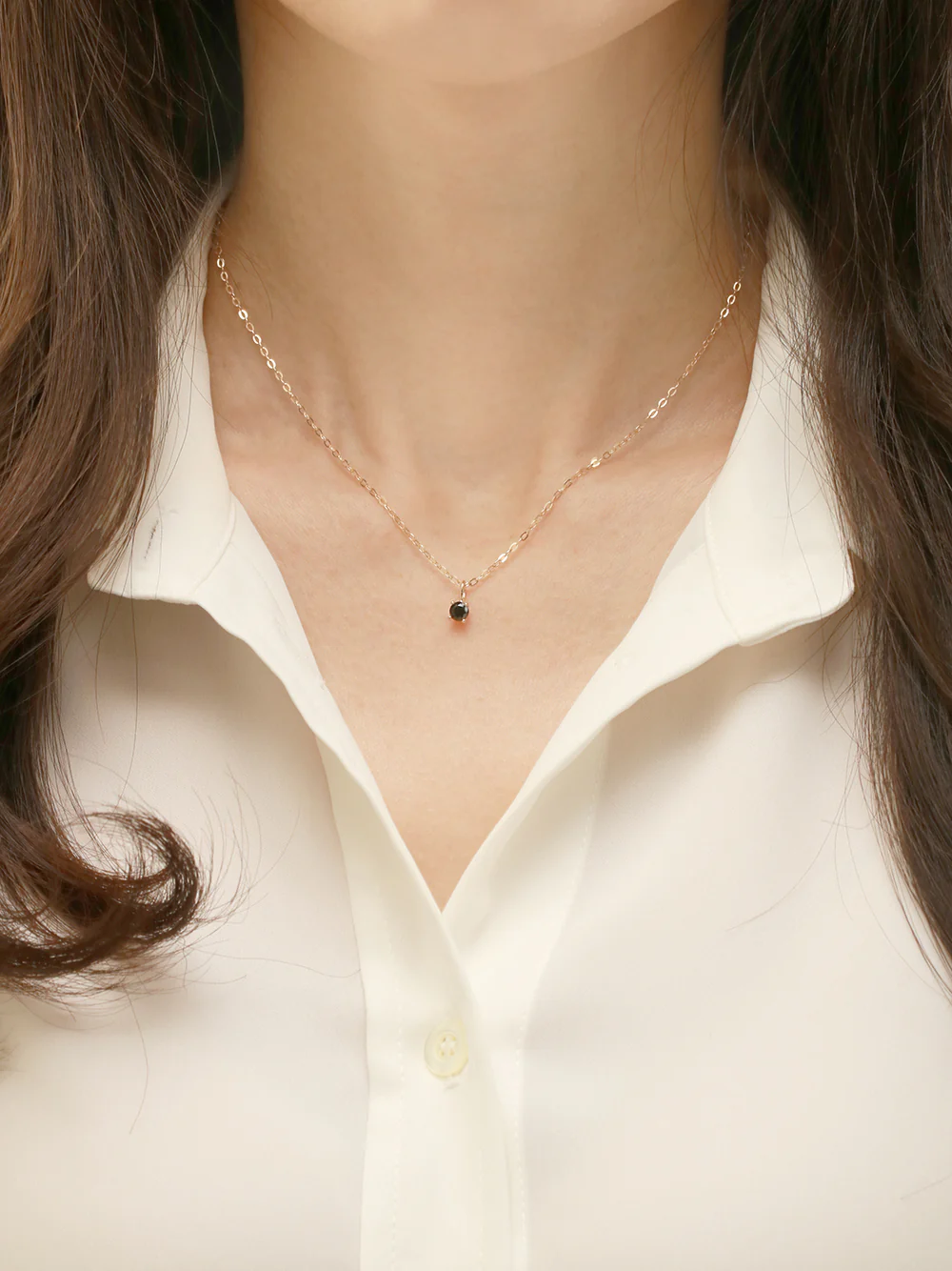 14K 18K Gold Daily Round Cubic Necklace Pendant - Image 8