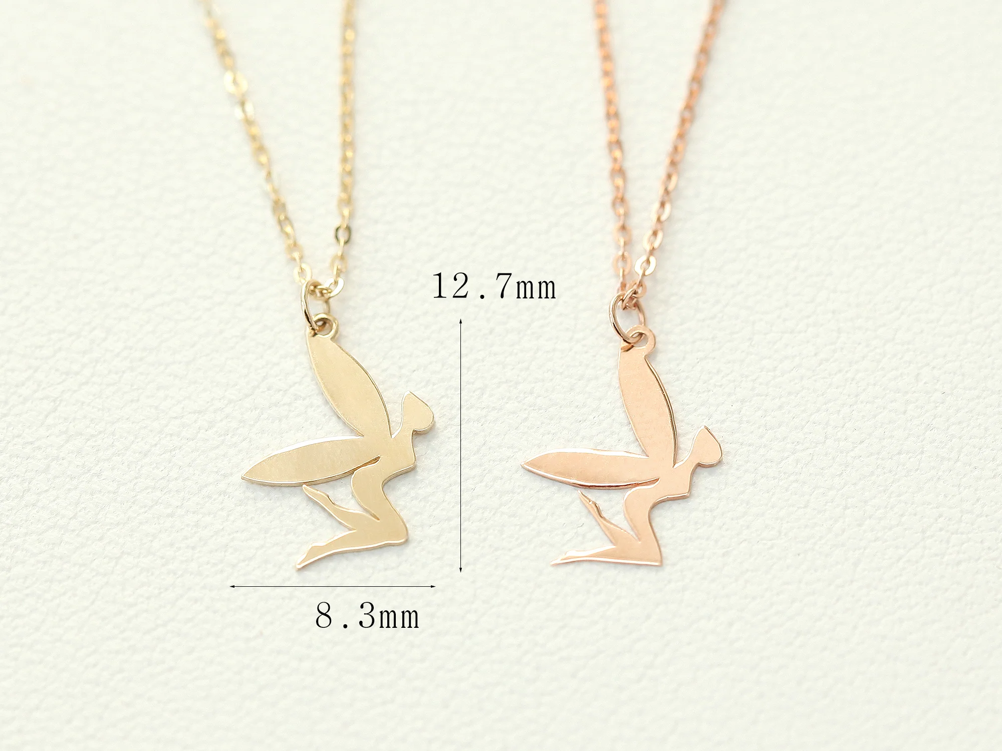 14K 18K Gold Elf Necklace - Image 11