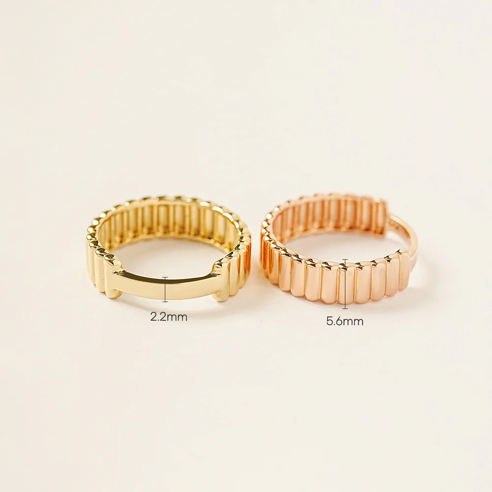 14K 18K Gold Embossed Ring - Image 18