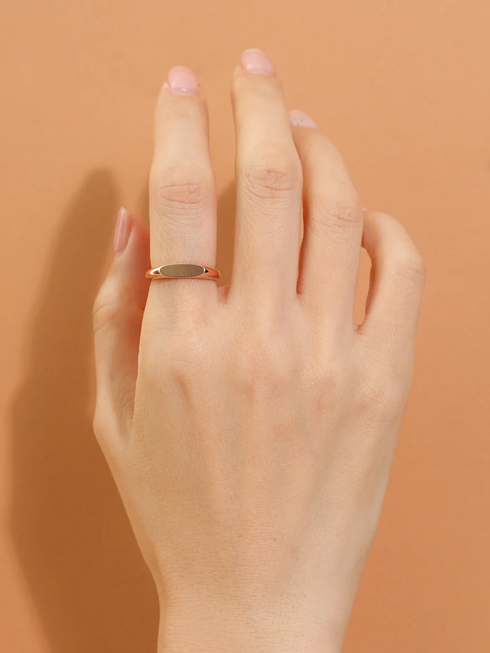 14K 18K Gold Flat Engraving Lettering Ring - Image 15