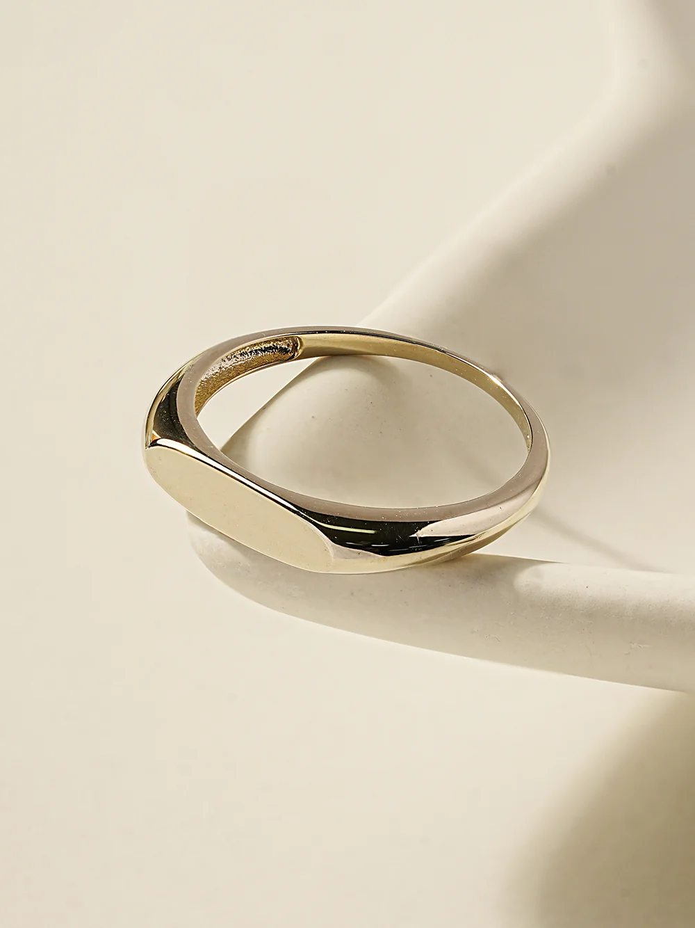 14K 18K Gold Flat Engraving Lettering Ring - Image 16