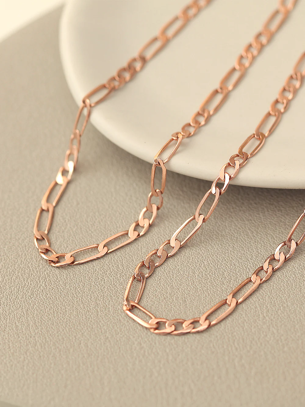 14K 18K Gold Flat Square Chain Bracelet - Image 4