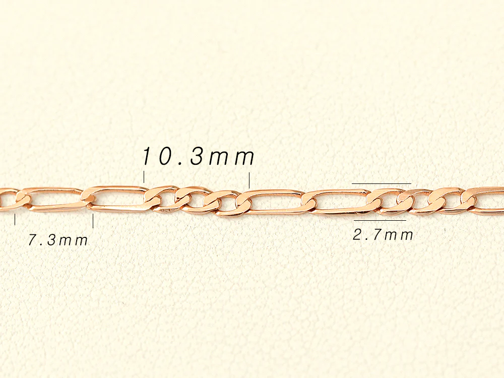 14K 18K Gold Flat Square Chain Bracelet - Image 9