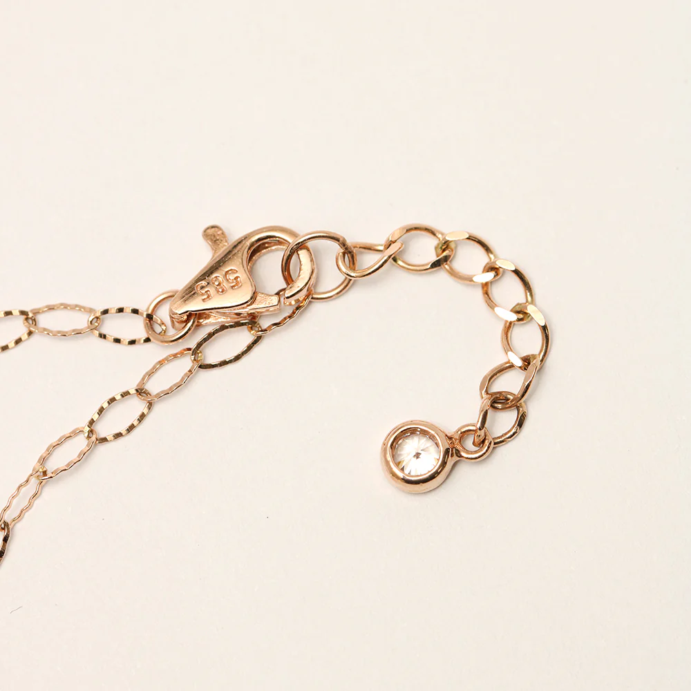 14K 18K Gold Footprint Heart Chain Anklet - Image 12