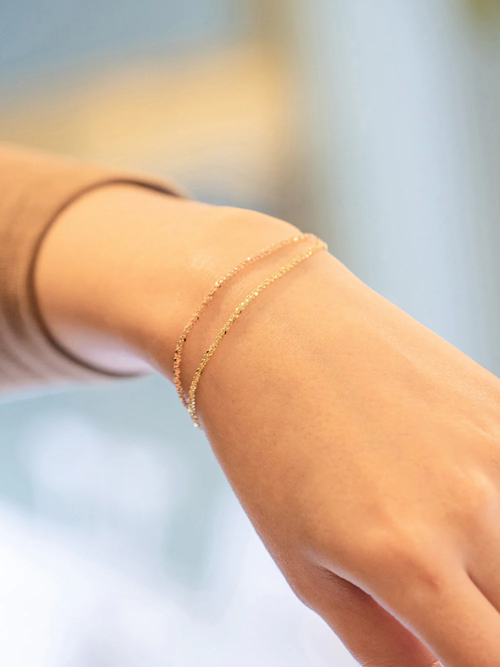 14K 18K Gold Glittering Sequins Bracelet - Image 2