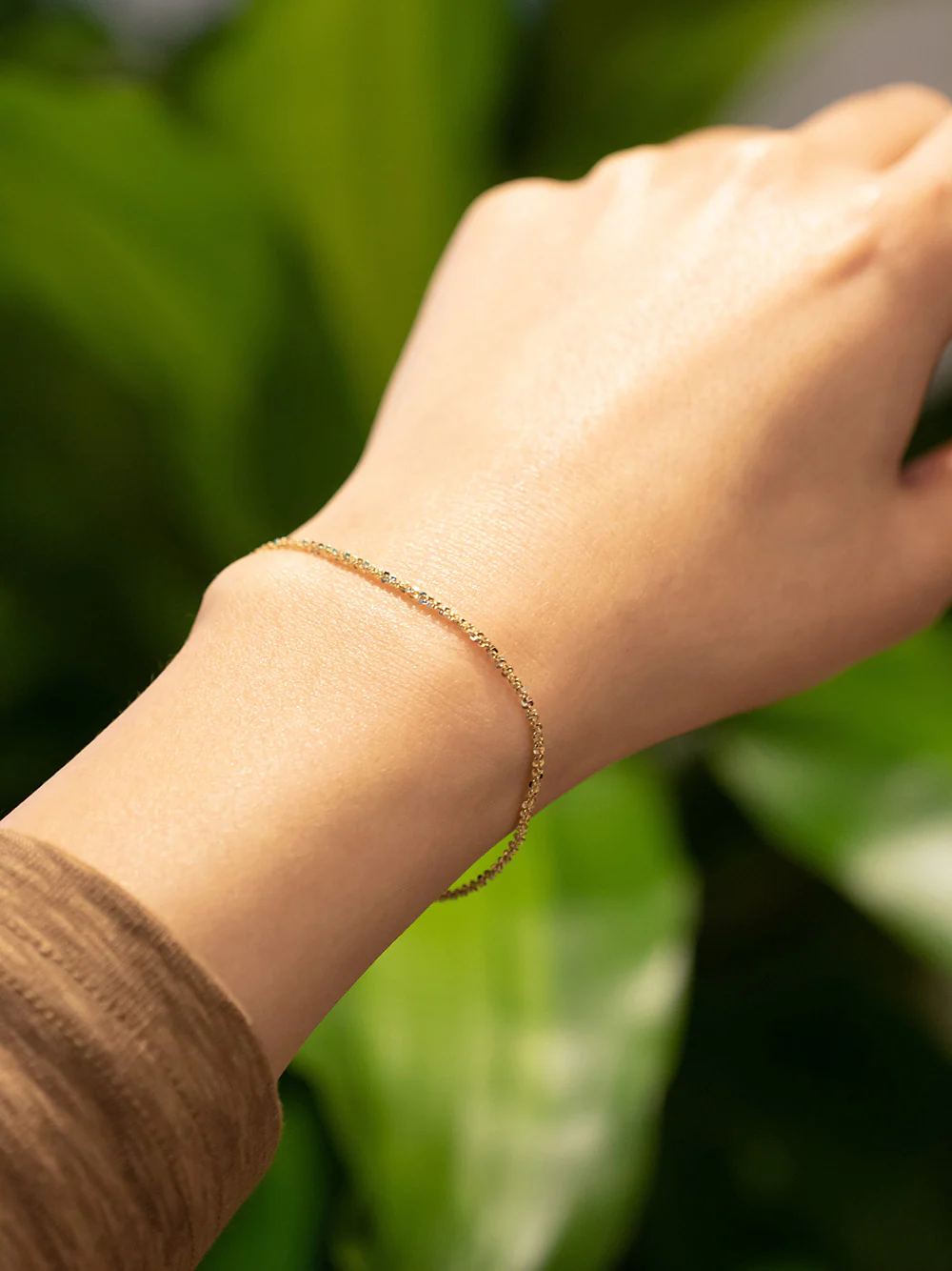 14K 18K Gold Glittering Sequins Bracelet - Image 4
