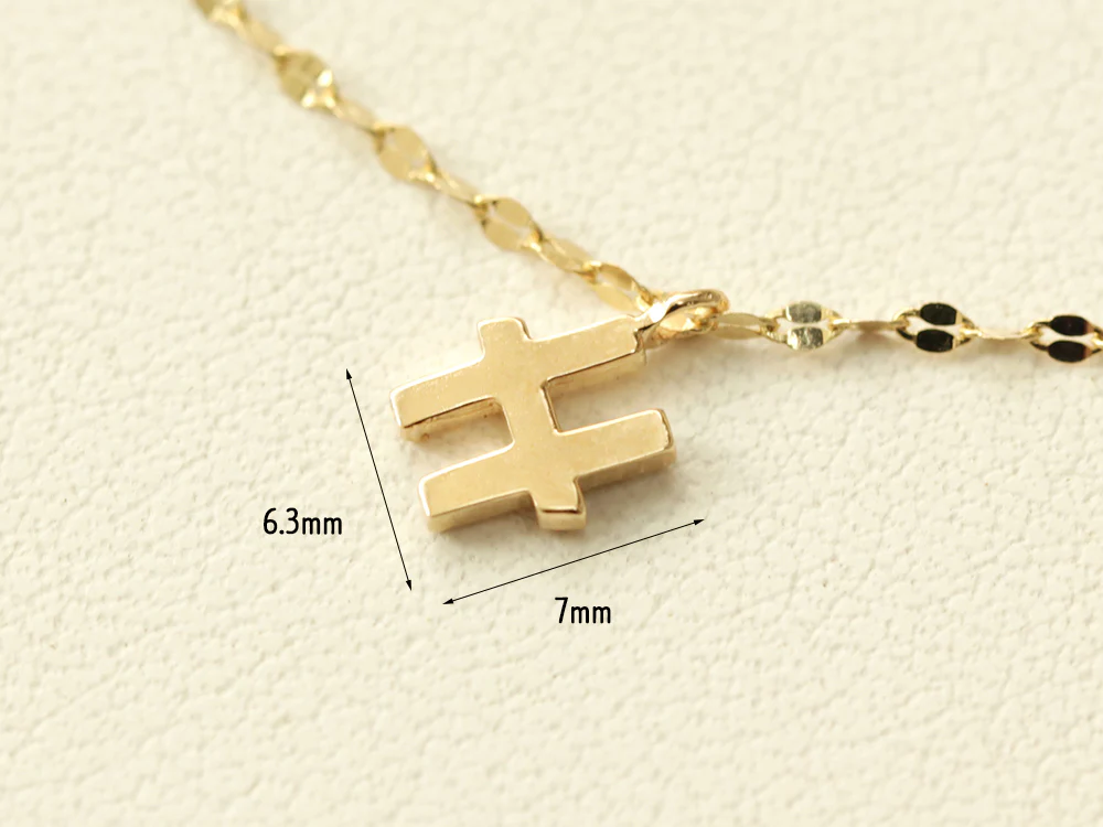 14K 18K Gold Initial Anklet Bracelet - Image 11