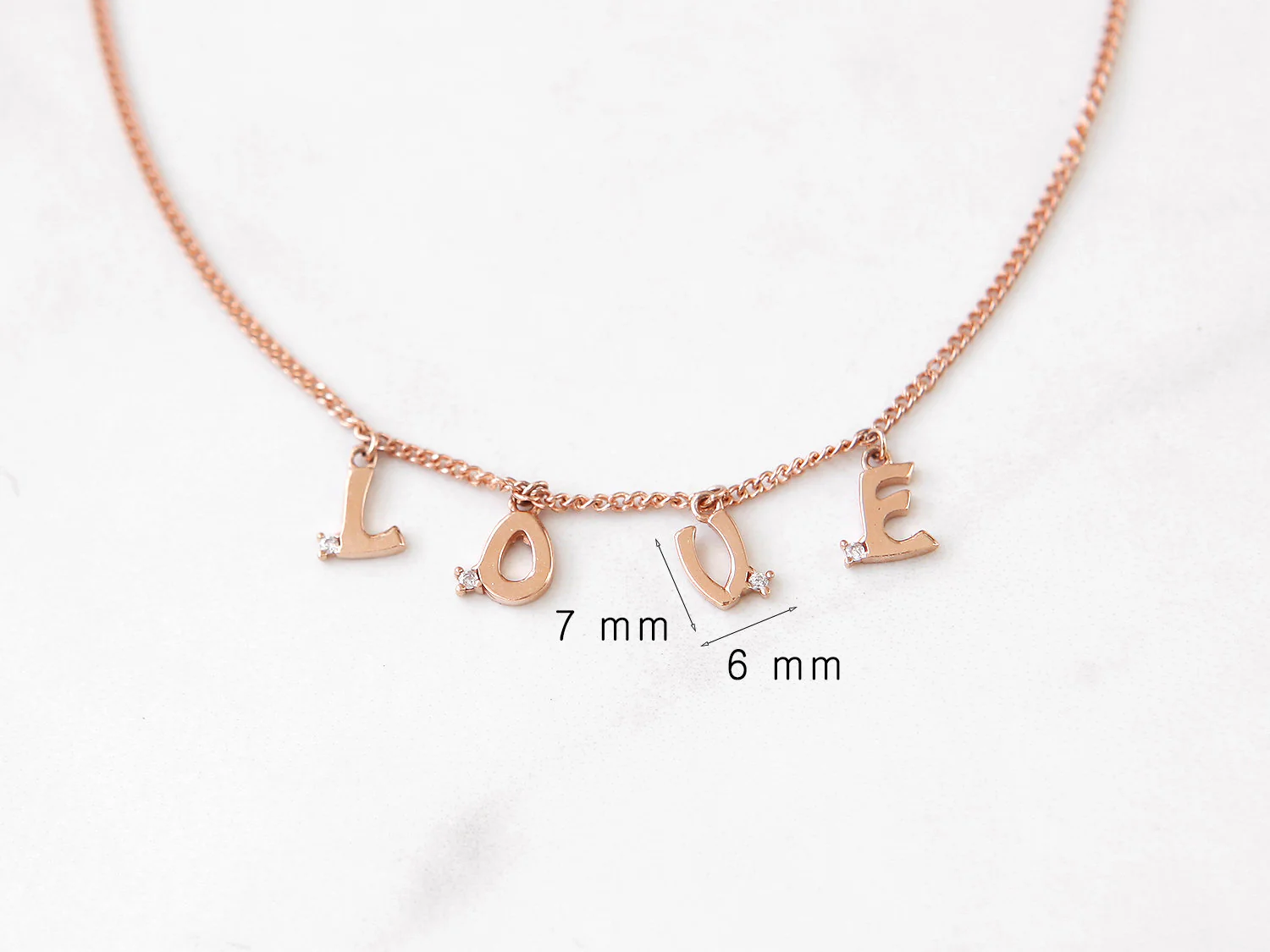 14K 18K gold Love anklet - Image 8