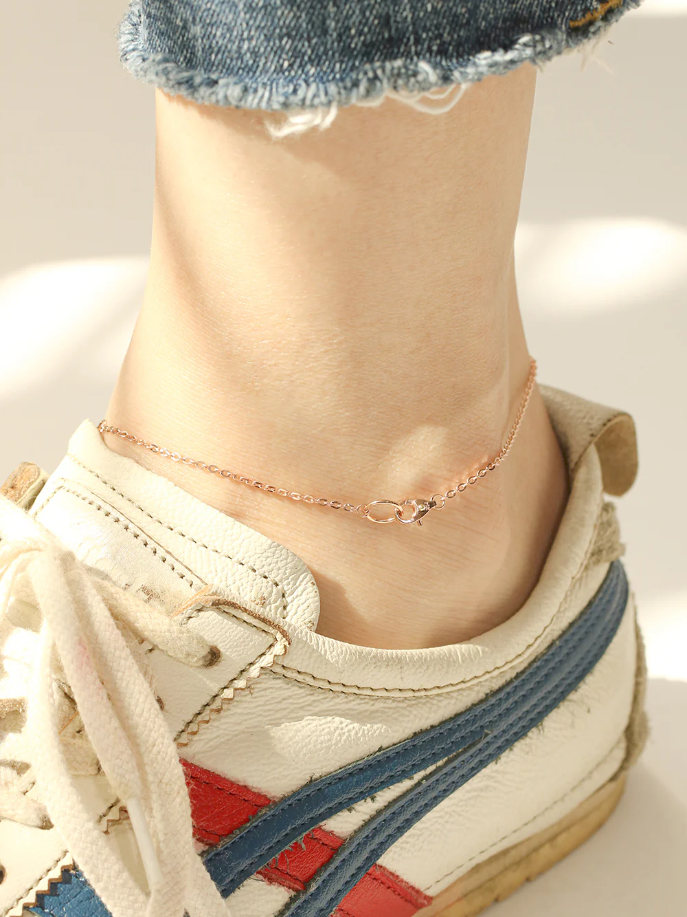 14K 18K Gold Lovely Butterfly Chain Anklet - Image 9