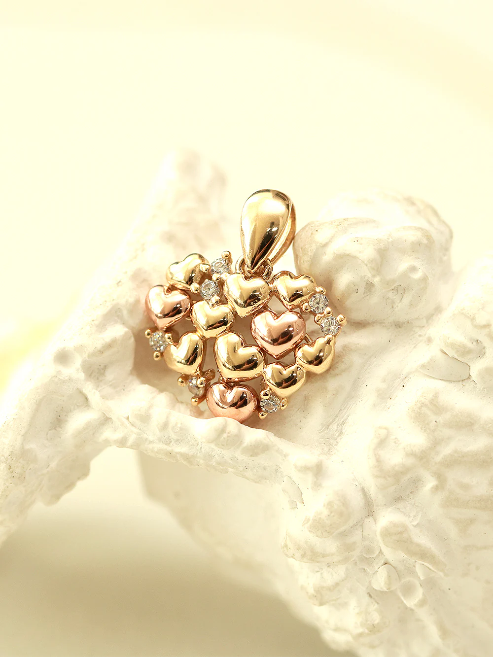 14K 18K Gold Lovely Heart Necklace - Image 7